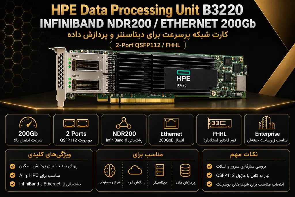 خرید کارت شبکه HPE B3220 برای زیرساختهای حرفهای