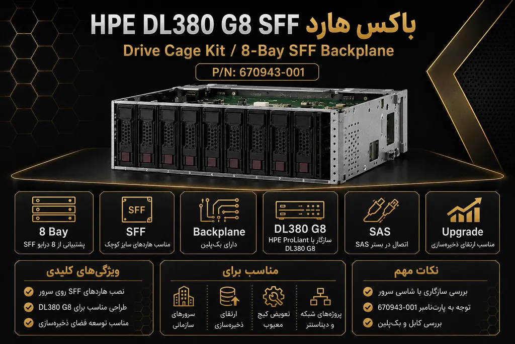 خرید باکس هارد HPE DL380 G8 SFF از گلد سرور