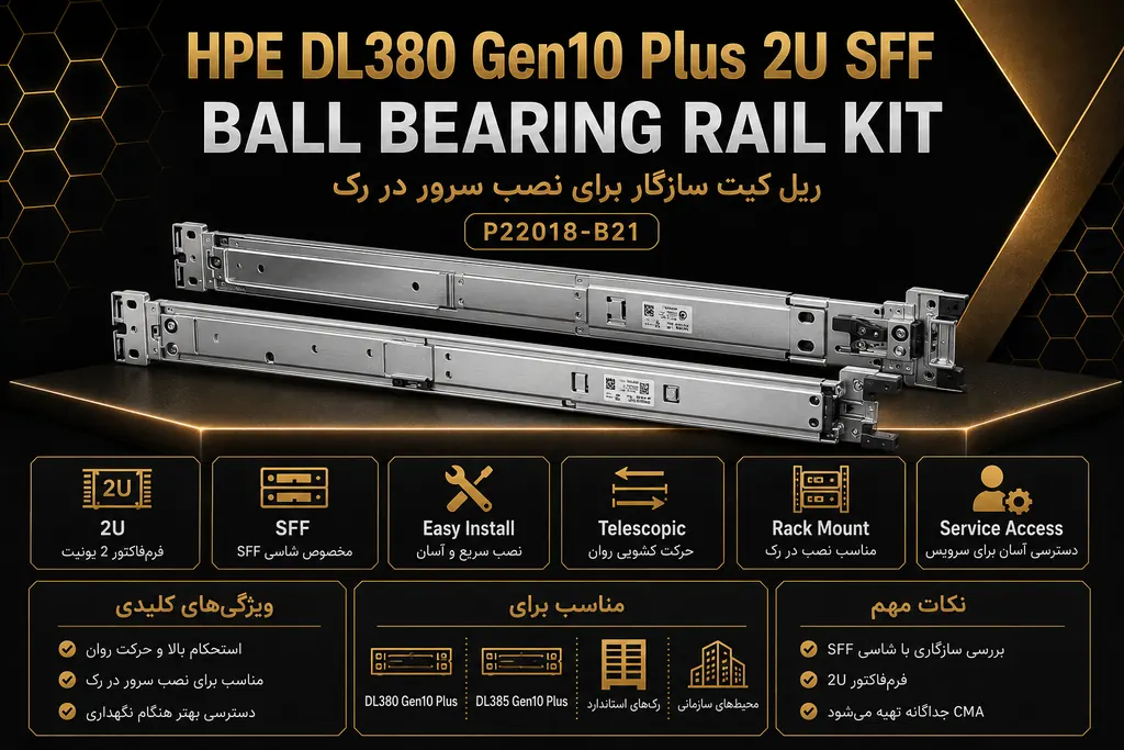 خرید ریل کیت سرور HPE DL380 Gen10 Plus 2U SFF Ball Bearing Rail Kit