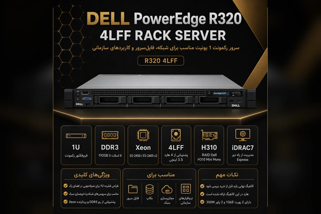 خرید PowerEdge R360 8SFF از گلد سرور