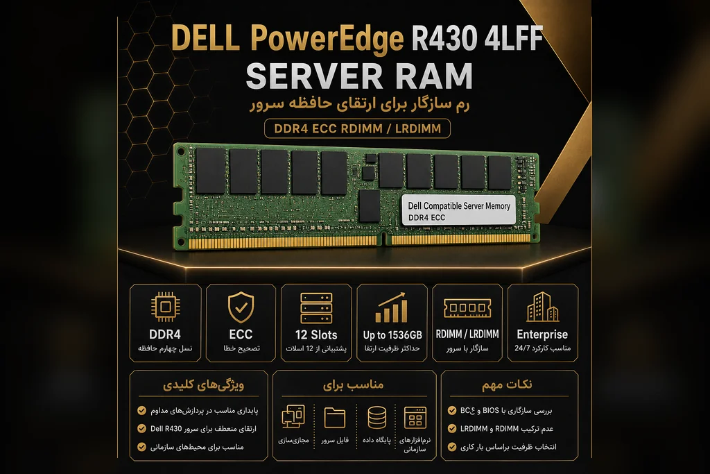 خرید DELL PowerEdge R430 4LFF از گلد سرور
