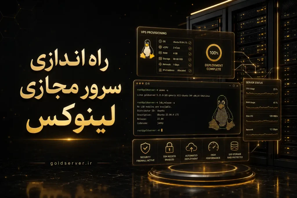 راه اندازی سرور مجازی لینوکس