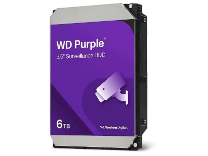 هارد اینترنال وسترن دیجیتال Purple Surveillance WD64PURZ مدل Western Digital CMR ظرفیت 6 ترابایت