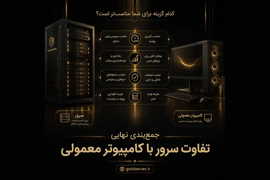 سخن پایانی درباره تفاوت سرور با کامپیوتر معمولی