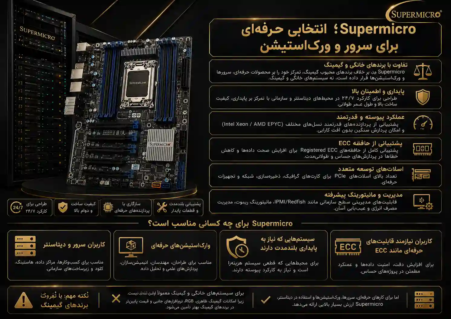 ۶. Supermicro؛ انتخابی حرفه‌ای برای سرور و ورک‌استیشن