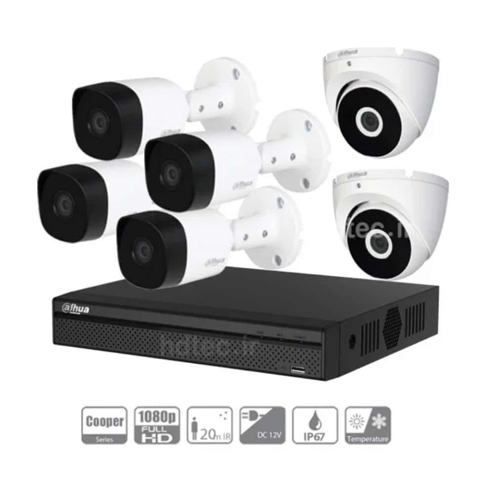 پکیج شش دوربین مداربسته داهوا B2-T2A21P